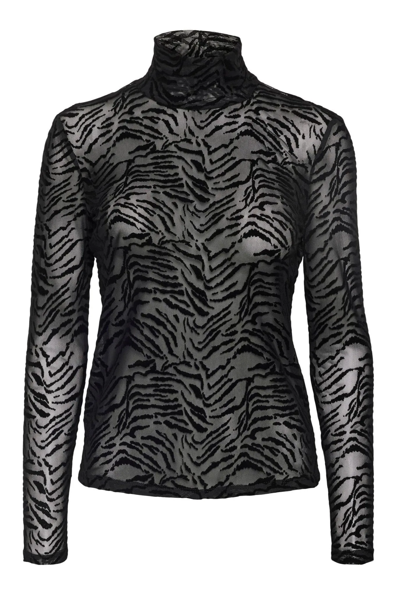 Koko High Neck Top - Black Tiger