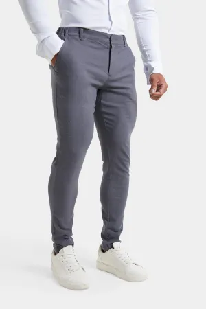 Linen-blend Pants in Grey