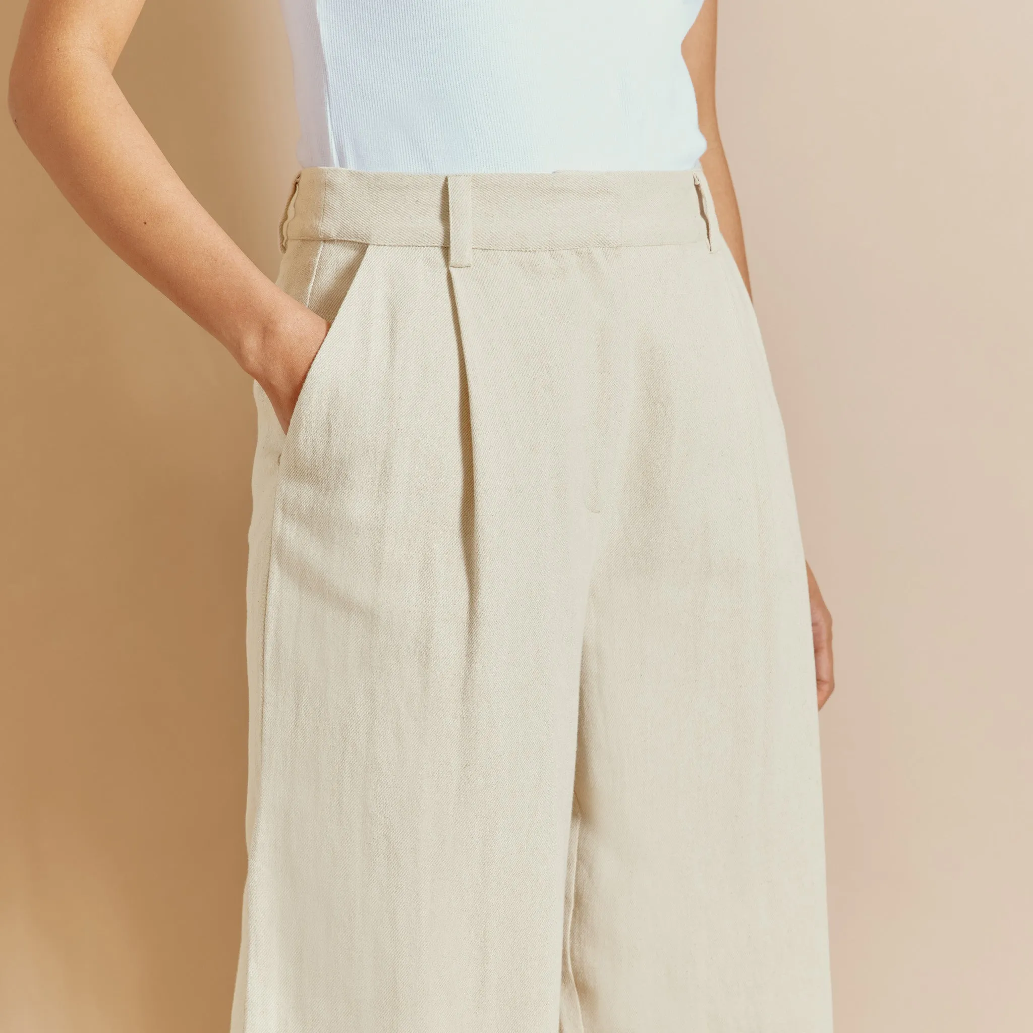 Linen Twill Trousers by Albaray