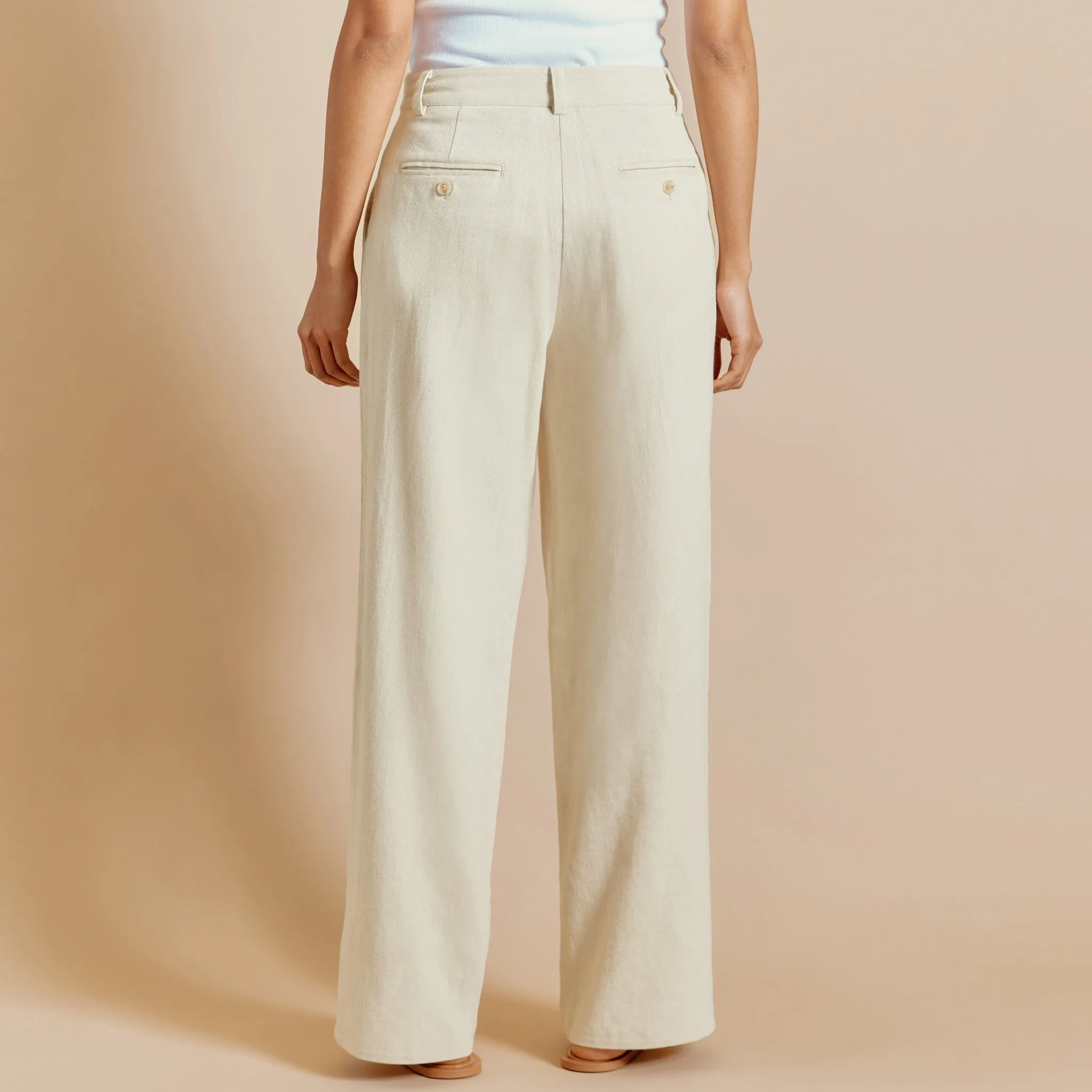 Linen Twill Trousers by Albaray