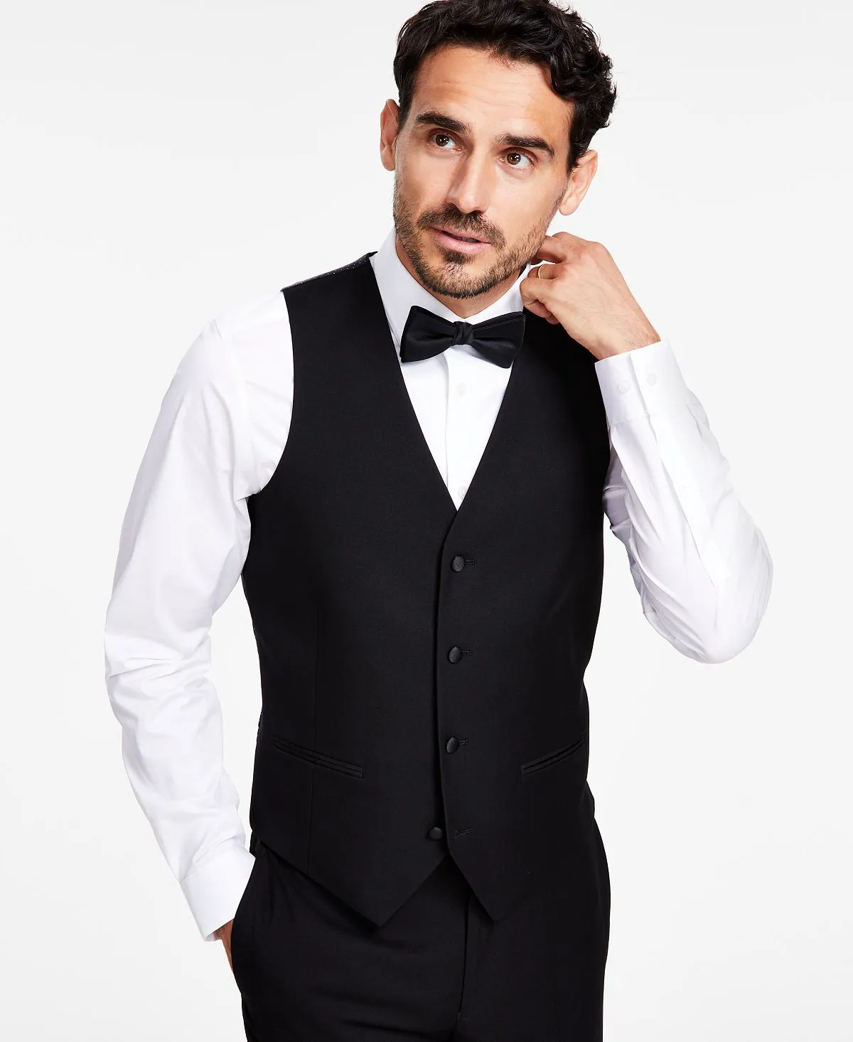 Men's fitted stretch tuxedo vest Alfani