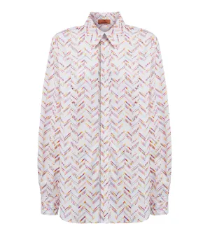 MISSONI Eyelet Embroidery Long Sleeve Shirt