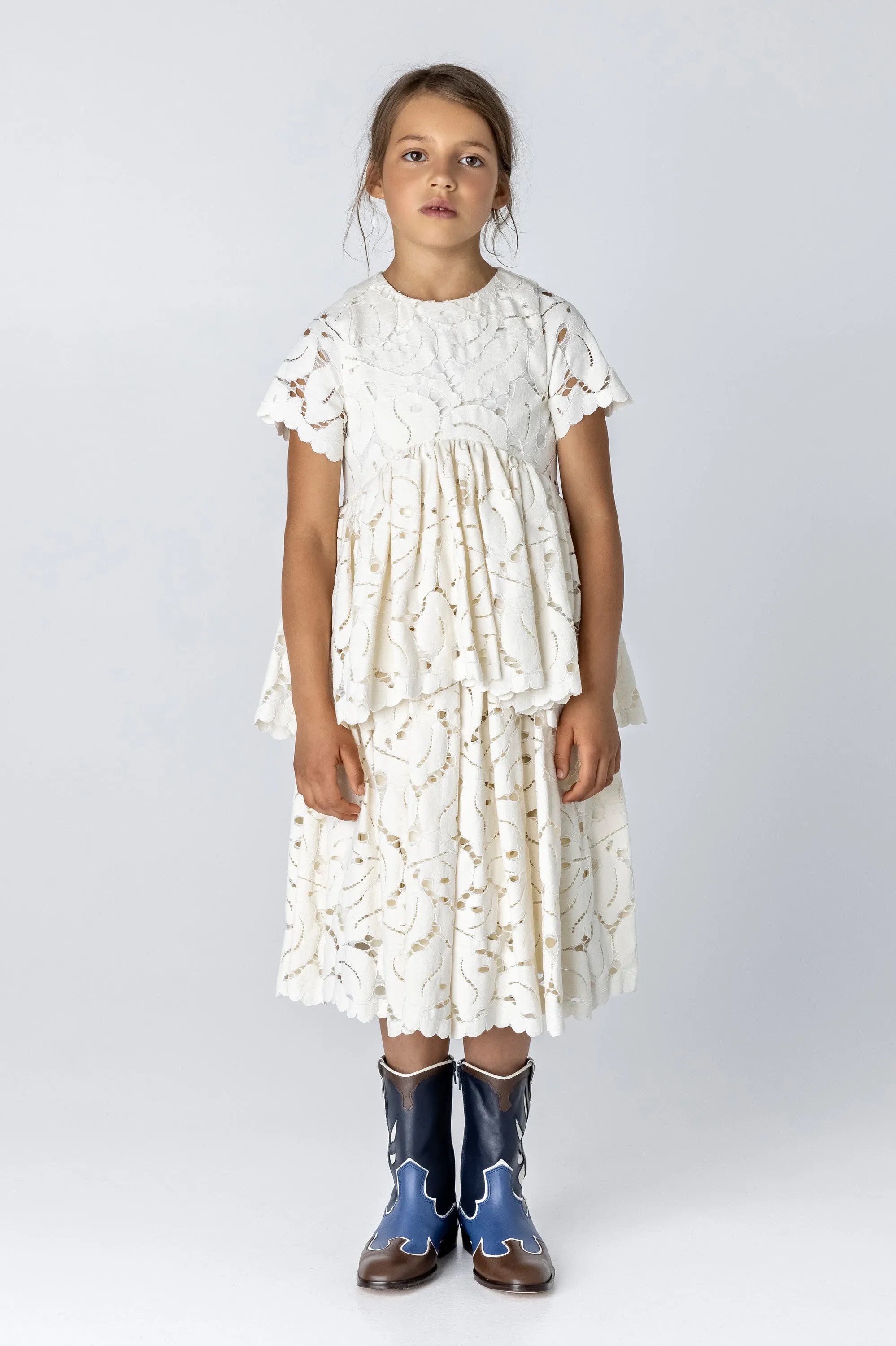 MMN Sarah Ecru Eyelet Dress