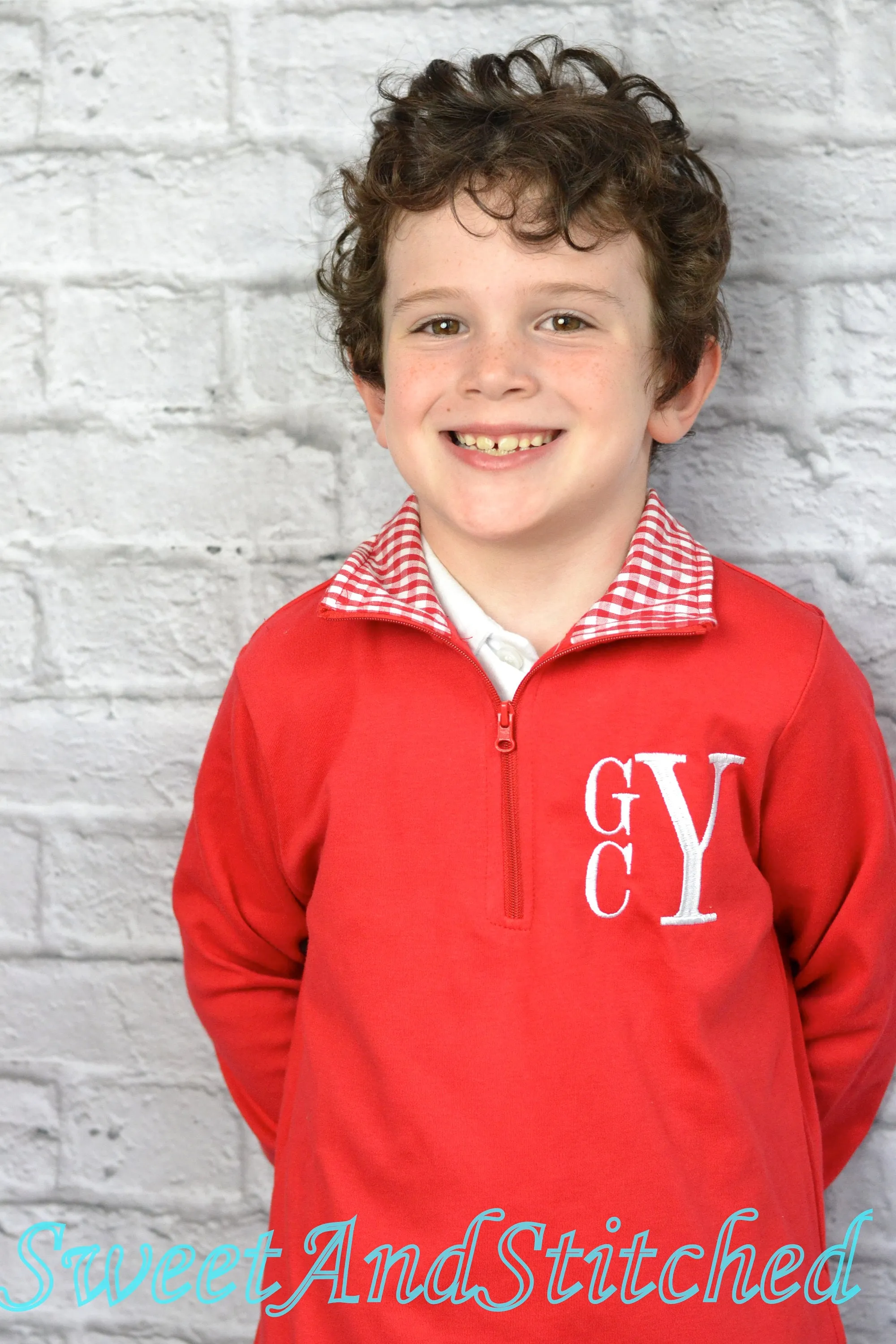 Monogrammed Boys Jacket, Monogrammed pullover sweatshirt for boys