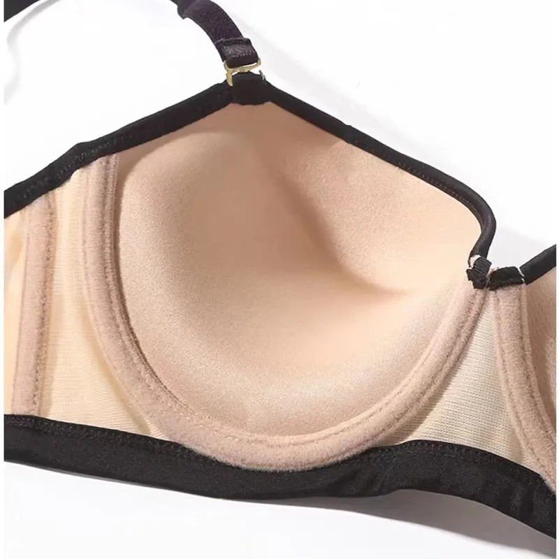 New Desing Sexy Lingerie Push Up Bra Underwear Set with Lace Convertible Straps Thick Lined Women Intimates