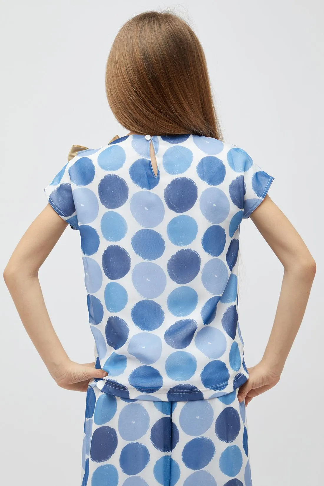 One Friday Bold Blue Print Top