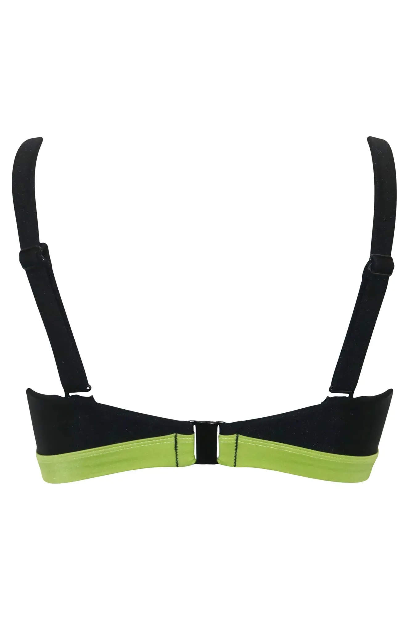 Palm Springs Colour Block Hidden Underwired Cami Top In Black & Lime  - Pour Moi