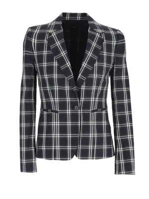 plaid cotton blazer