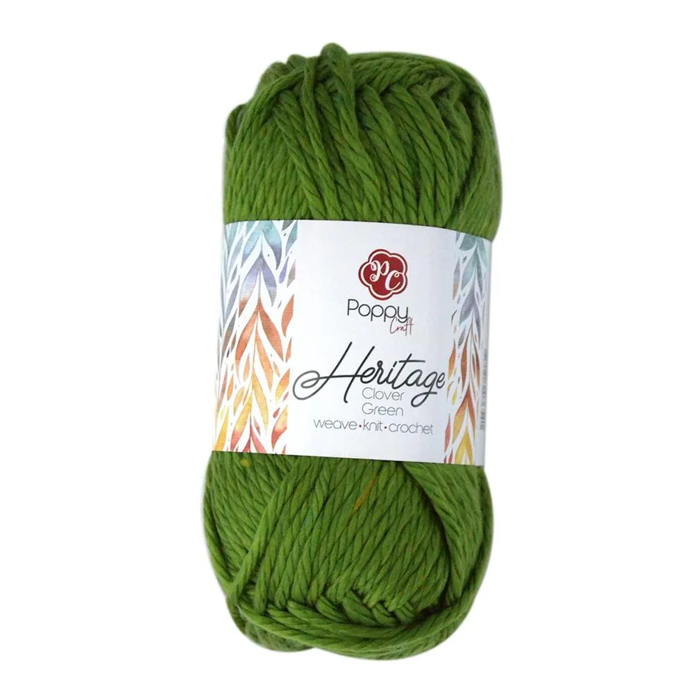 Poppy Crafts Heartfelt Heritage Yarn 142g - Clover Green - 100% Acrylic