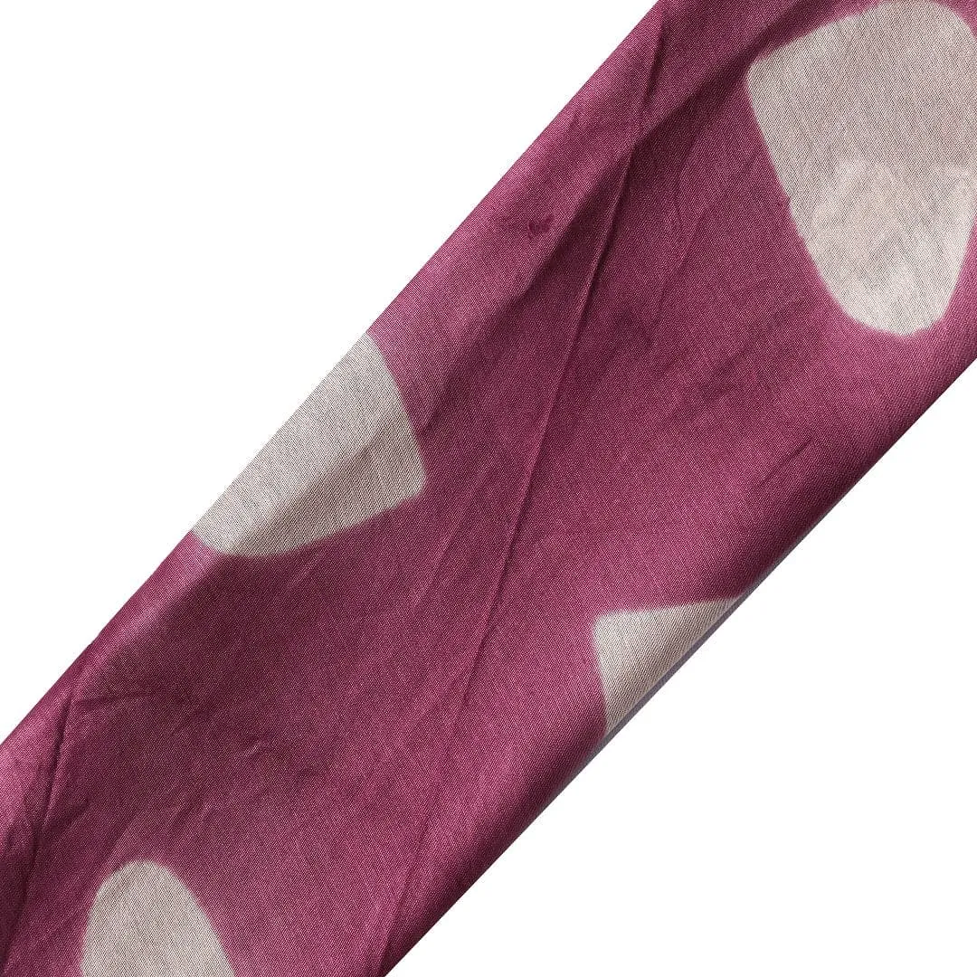 Purple Tie Dye Silk Chanderi Fabric