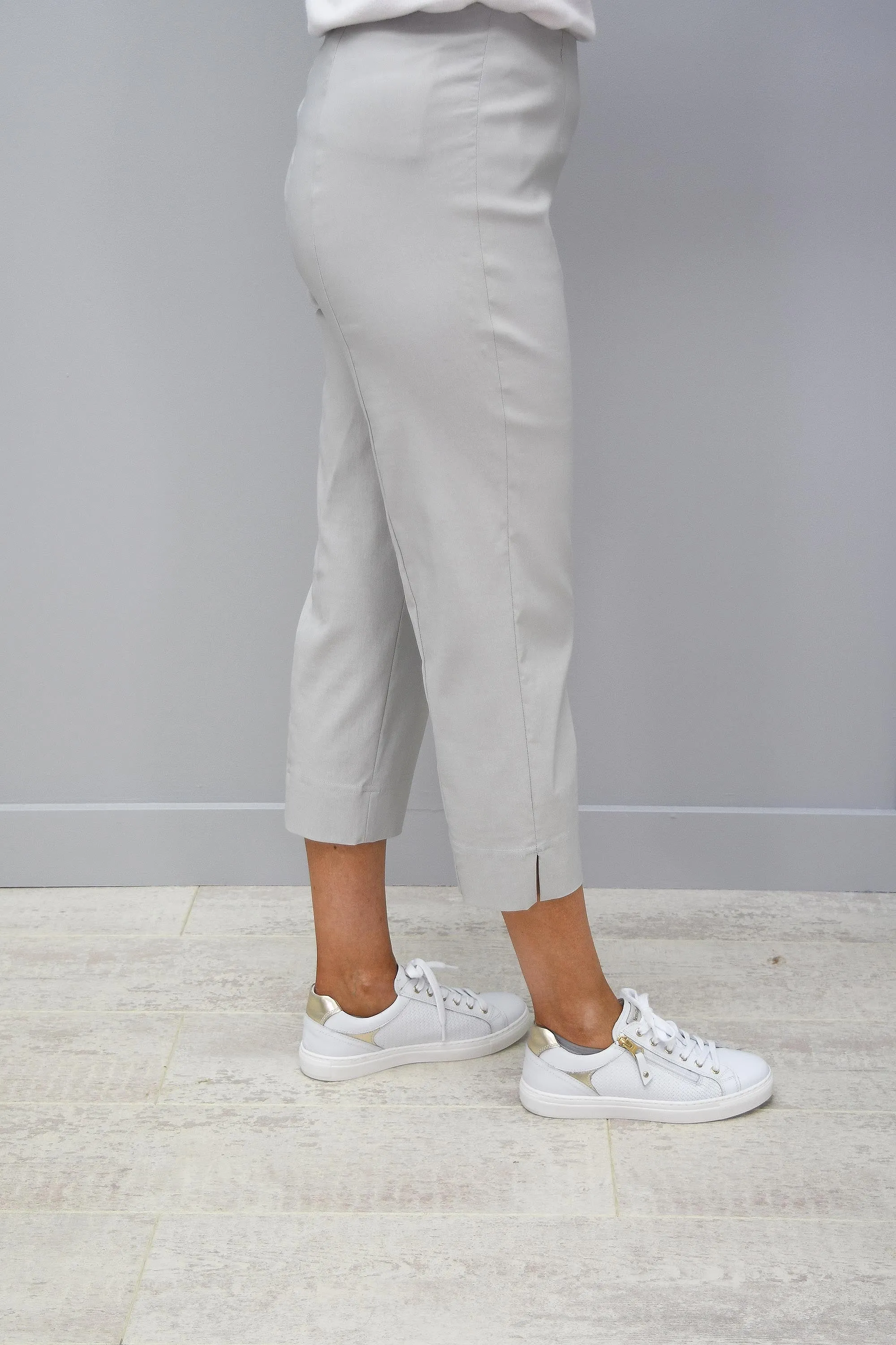 Robell Marie Cropped Trousers Silver Grey - 51576 5499 92