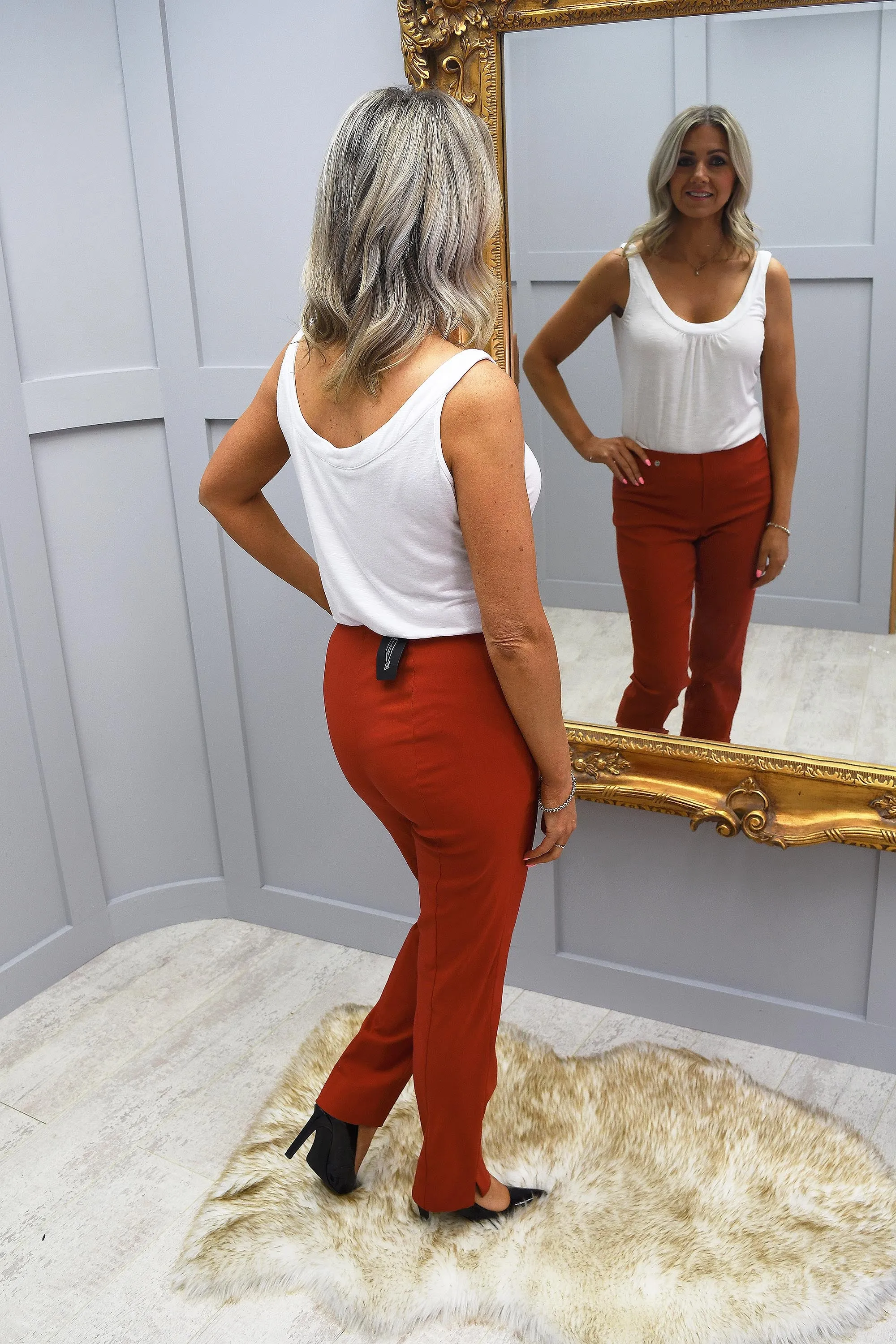 Robell Marie Full Length Trousers Burnt Orange 360 - 51412 5499 360