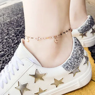 Simple And Fashionable Female Rose Gold Anklet