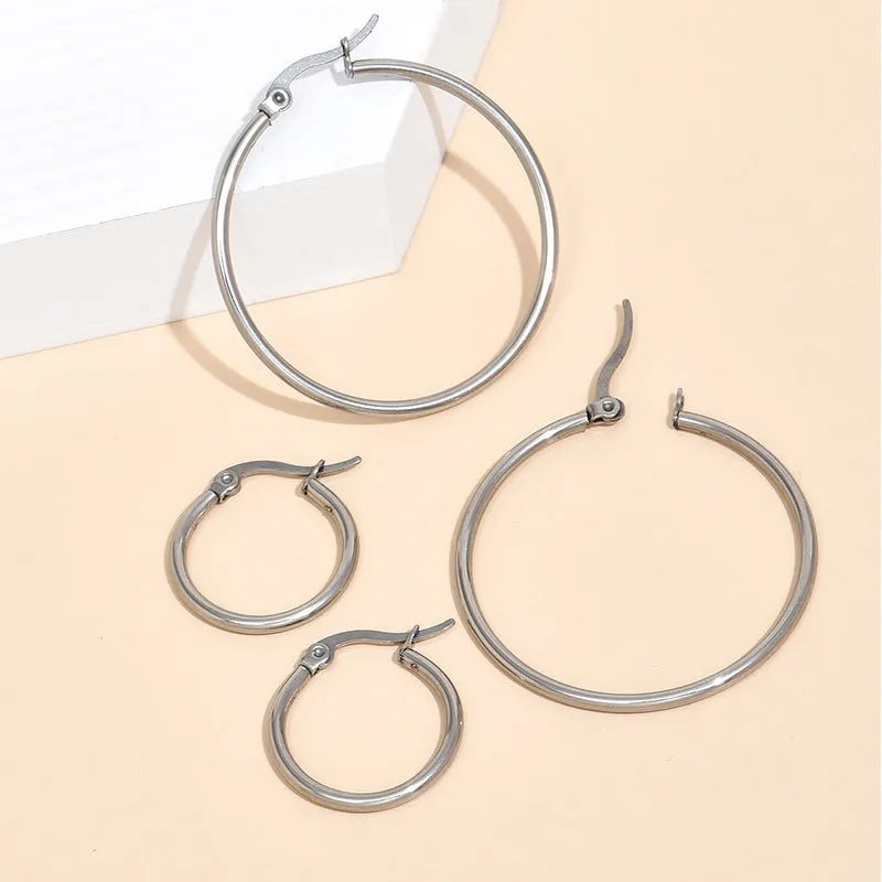 Simple And Fashionable Pure Color Metal Irregular Earrings