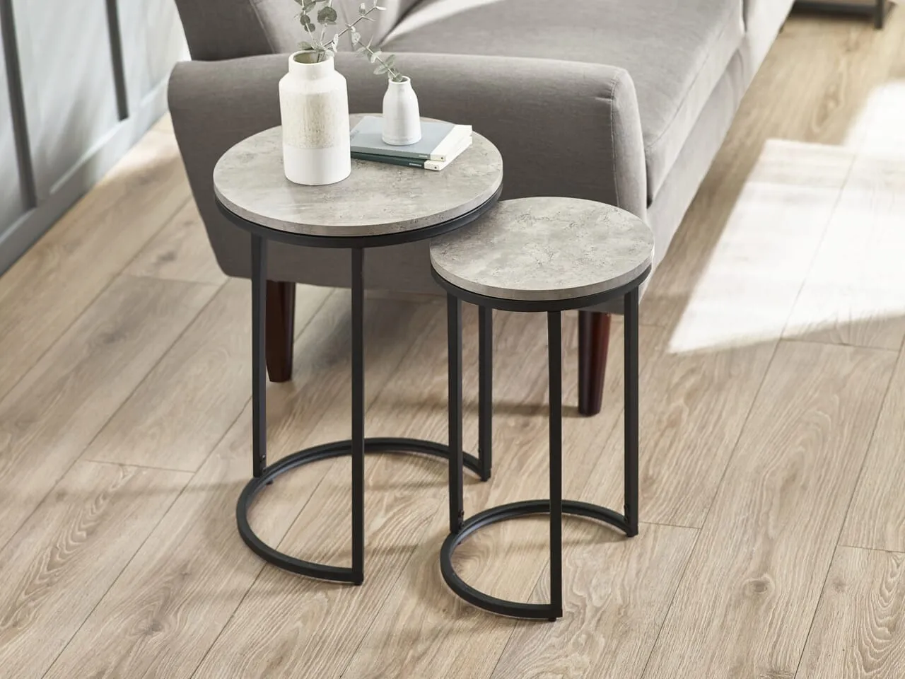 Staten Round Nesting Side Tables