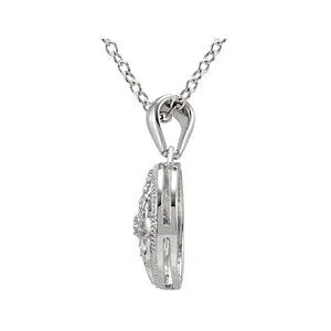 Sterling Silver .05 CTW Diamond 18" Necklace