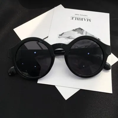 Stylish Bold Colorful Frame Round Sunglasses