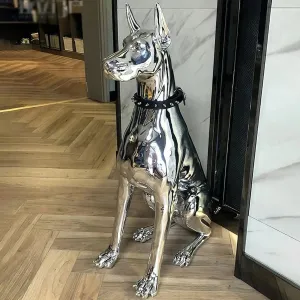 Stylish Doberman Statue - Modern Home Decor Accent