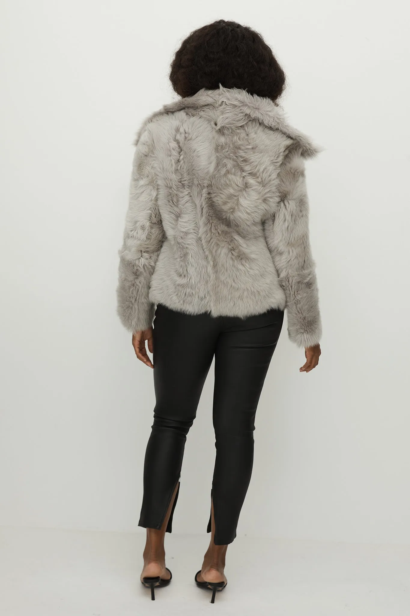 Sutton Place Shearling Coat Moonlight Grey Shearling