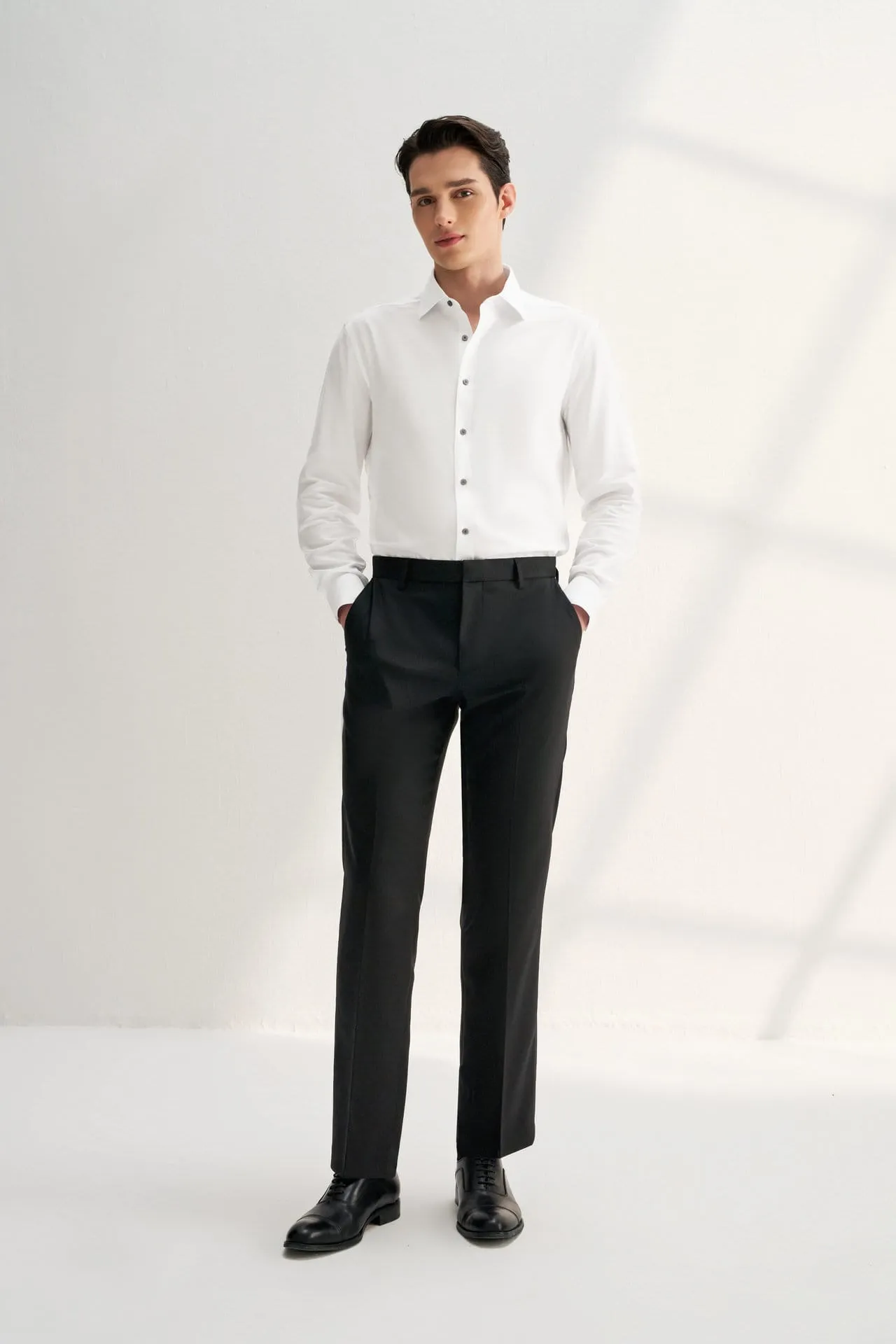 Teflon Finishing Stain Resistant Formal Pants in Regular Fit