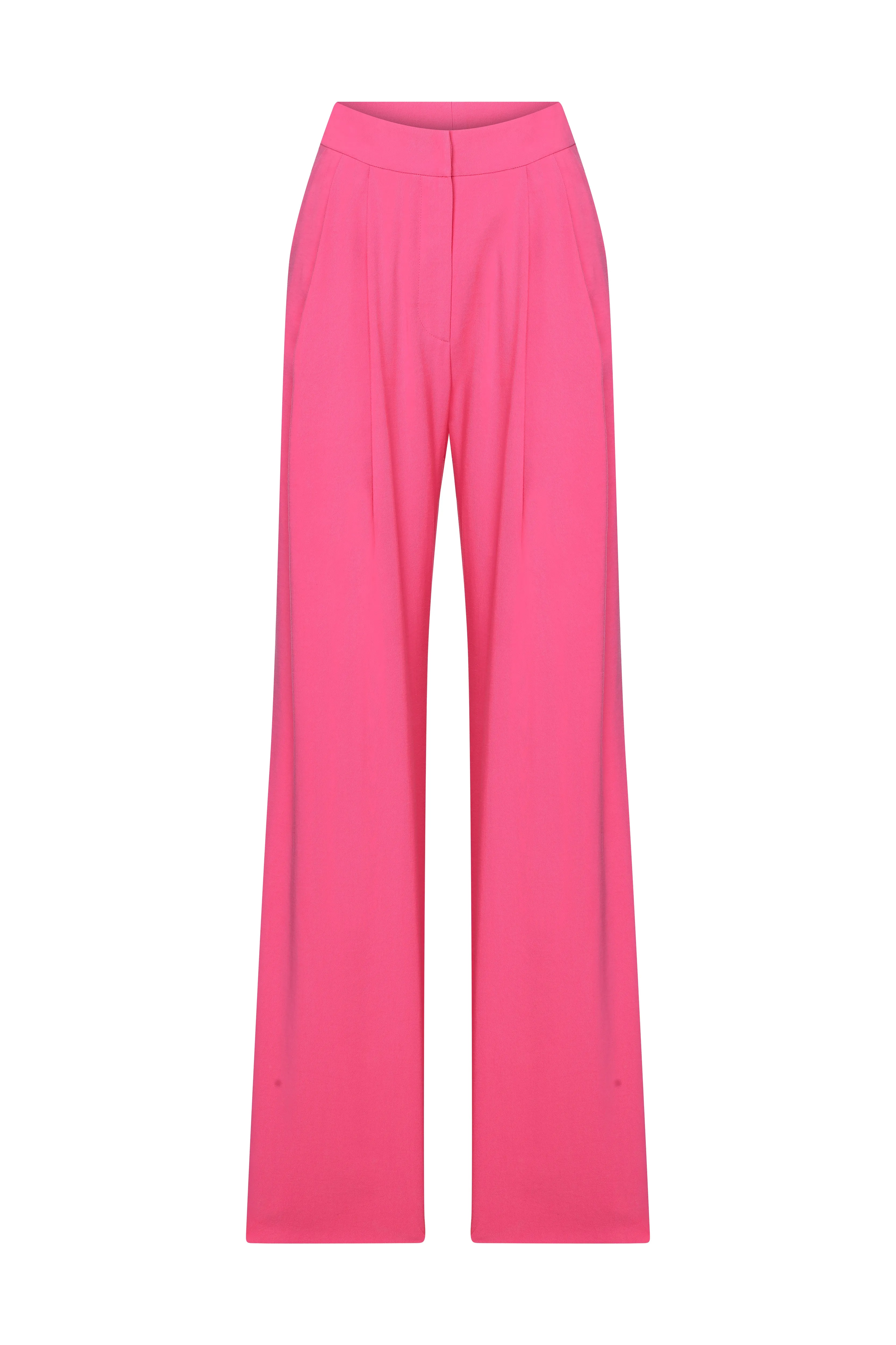 Tina Wide-leg Trousers in Bubble Gum Pink