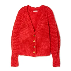 ULLA JOHNSON - Mounia Cardigan in Crimson