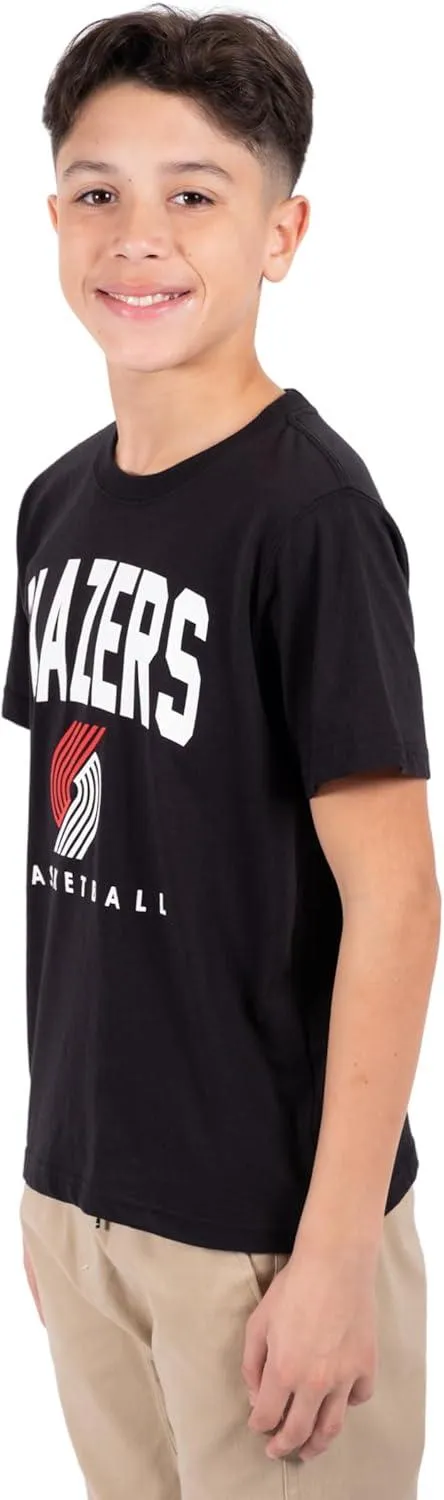 Ultra Game NBA Official Youth Super Soft Game Time T-Shirt, Portland Trail Blazers, Team Color|Portland Trail Blazers