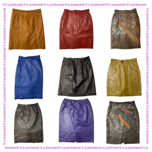 Unique Details & Coloured Mix Leather Skirts (SS)