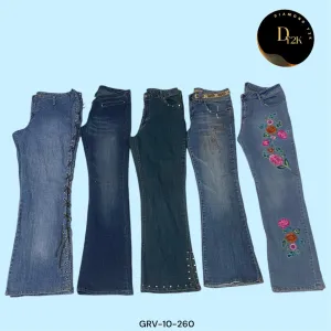 Vintage Vibe Y2K Flared Jeans (GRV-10-560)