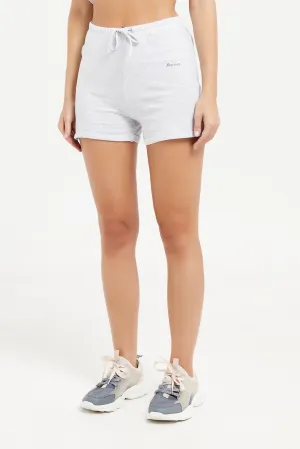 Women Grey Mid-Rise Short