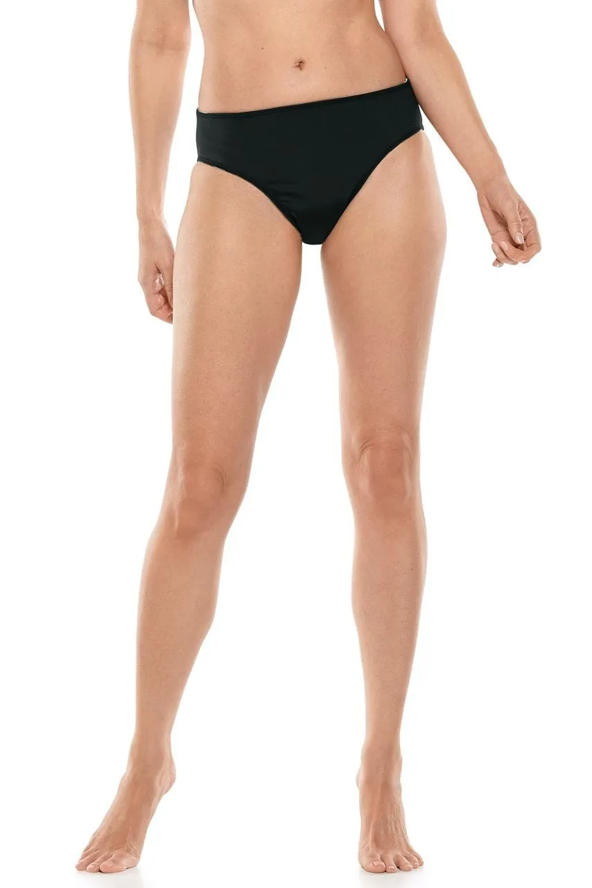 Women's Medley Reversible Swim Bottoms  |  Black/White