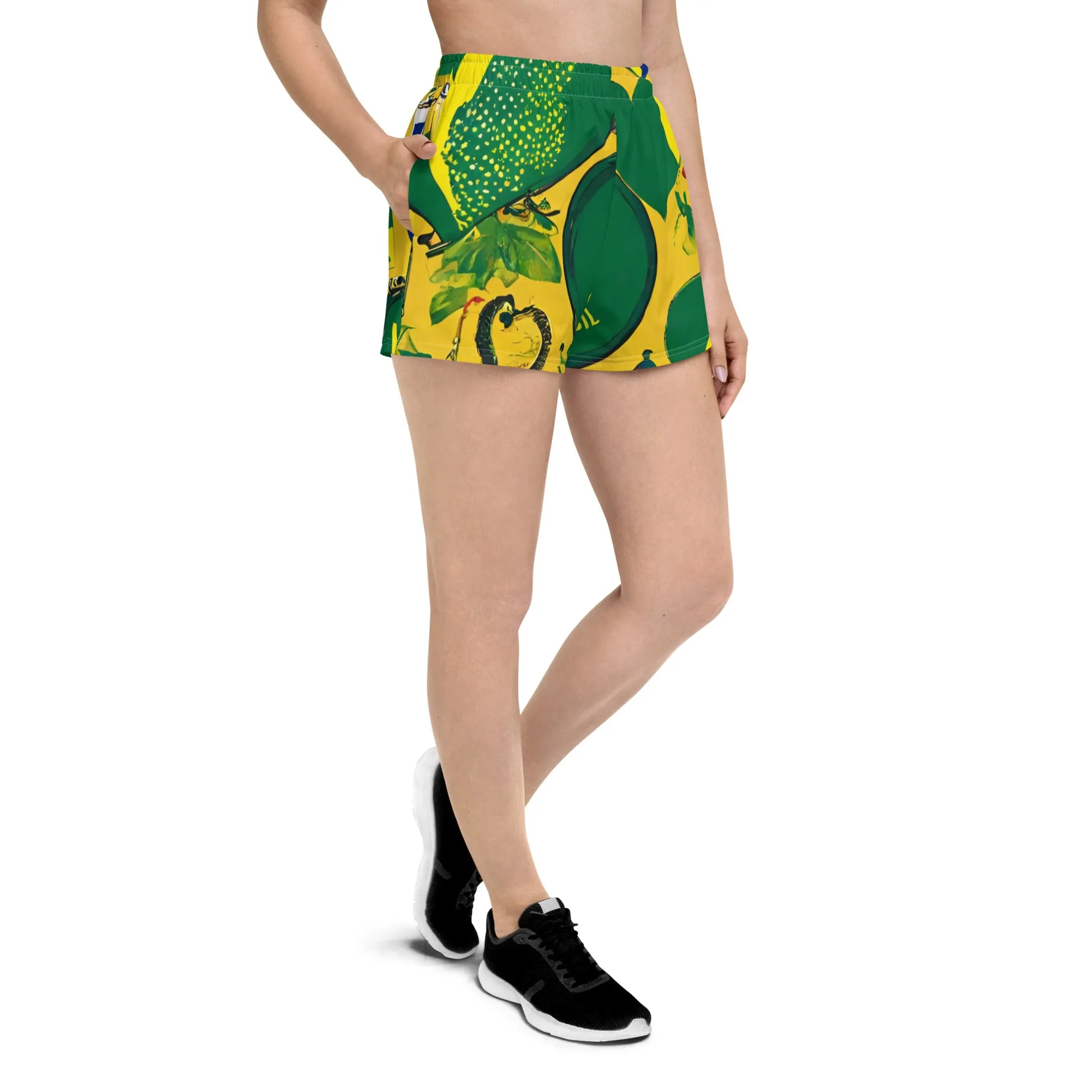 Women’s Recycled Athletic Shorts / Brasil Athletic shorts (Ai created)