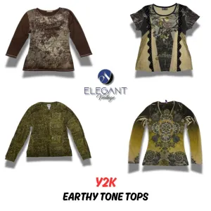 Y2K Earthy Tone Tops - 08 pieces - EV0013