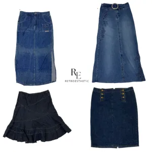 Y2K Unique Denim Skirts (SR-611)