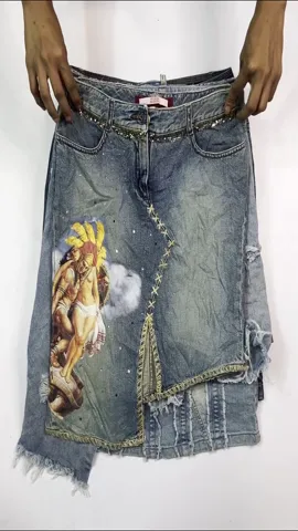 Y2K Unique Midi Denim Skirts (RE-184)