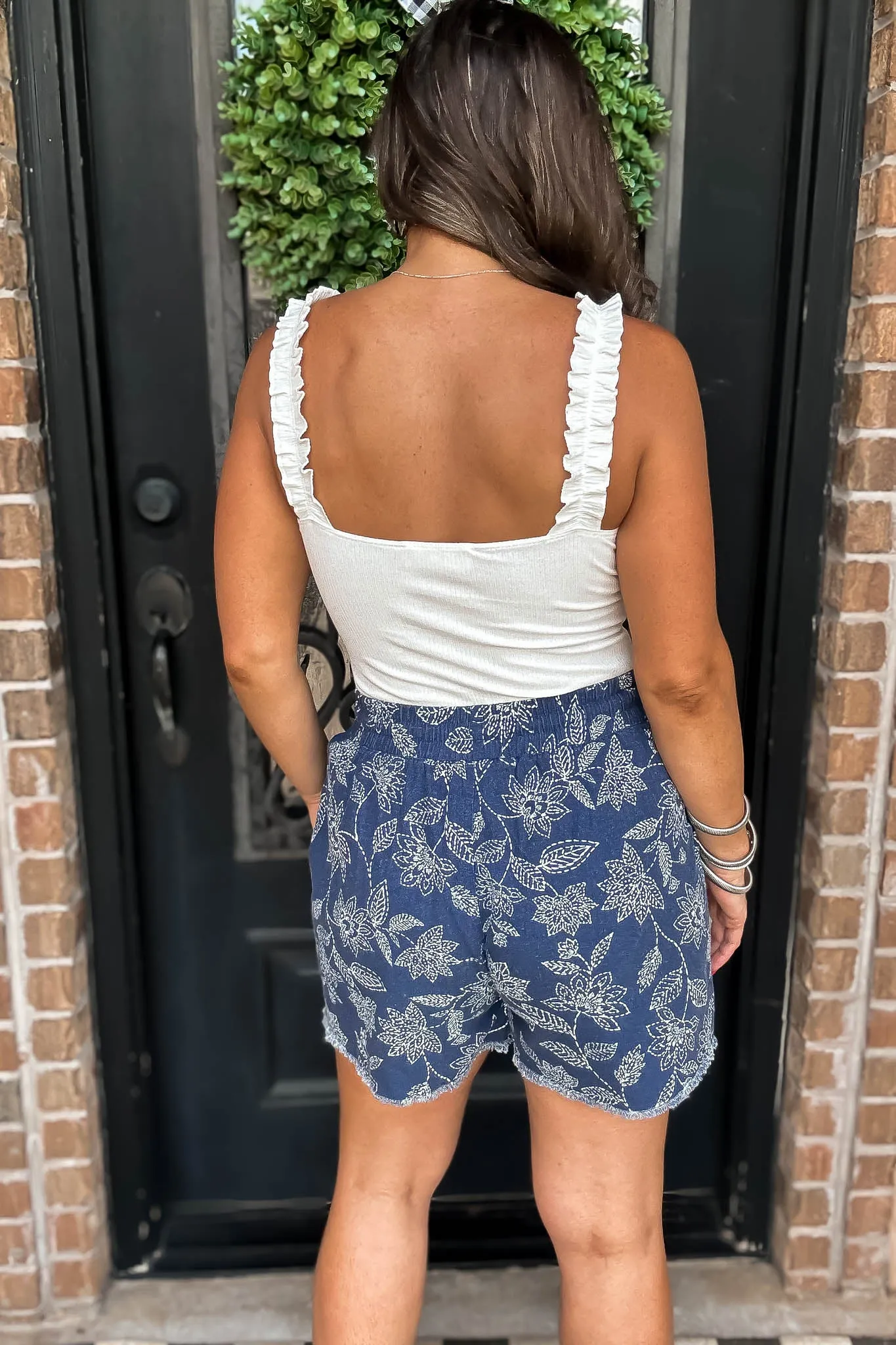 YMI Missy Linen Bandana Shorts